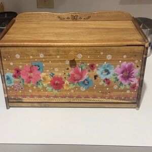 The Pioneer Woman Floral Wooden Recipe Box in Pink, Blue, Yellow, Green